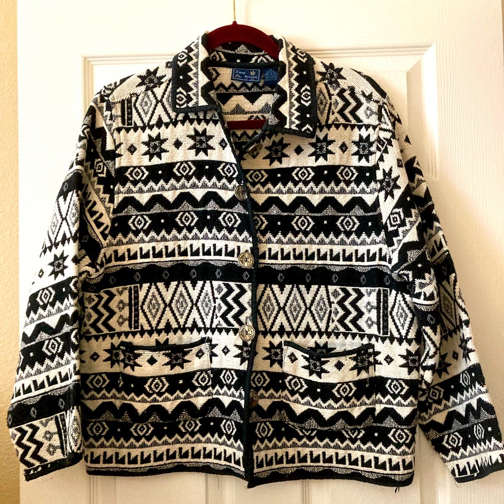 Jane Ashley Jacket in Aztec Design - Size L
